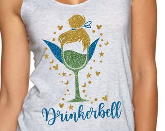 Drinkerbell - Tinkerbell Inspired Magicaly Glitter Shirt - Epcot Food and Wine Festival