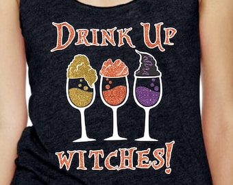 Hocus Pocus Wine Glitter Shirt - Drink Up Witches - Hocus Pocus Glitter Shirt - Wine Shirt