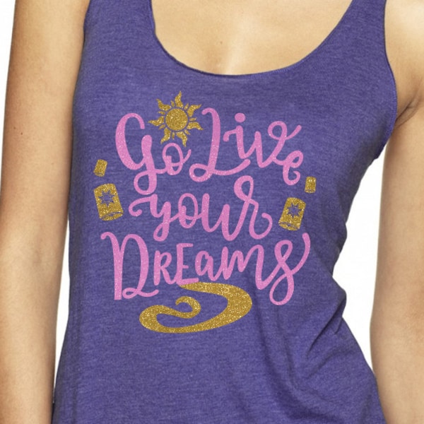 Go Live Your Dreams - Tangled Magical Glitter Shirt