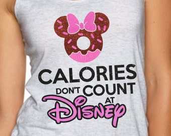 Calories Don't Count At Disney - Magical Glitter Shirt - Magical Donut Glitter Shirt