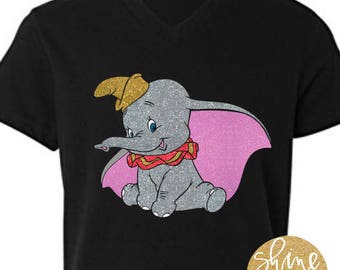 Dumbo Inspired Glitter Shirt