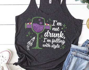 I'm Not Drunk, I'm Falling with Style - Drinking Shirt - Magical Drinking Shirt - Food and Wine Festival Shirt