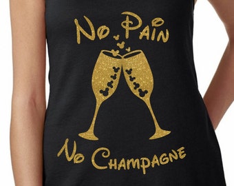 No Pain No Champagne - Magical Glitter Shirt