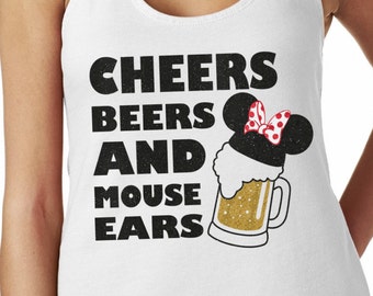 Cheers, Beers, and Mouse Ears Glitter Shirt