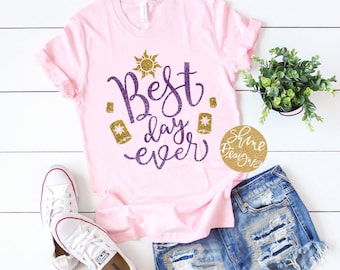 Best Day Ever - Tangled Glitter Shirt - Magical Glitter Shirt