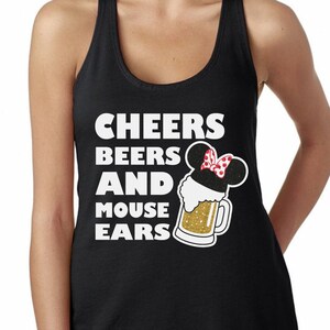Cheers, Beers, and Mouse Ears Glitter Shirt