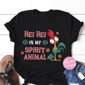 Hei Hei Is My Spirit Animal - Koszulka Moana, Koszulka Moana Glitter, Koszulka Sidekicks