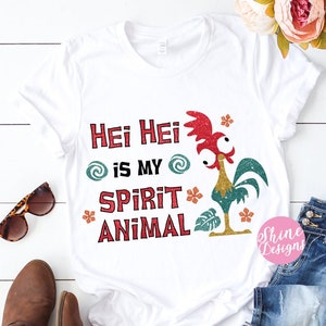 Hei Hei Is My Spirit Animal - Moana Shirt, Moana Glitter Shirt, Sidekicks Shirt