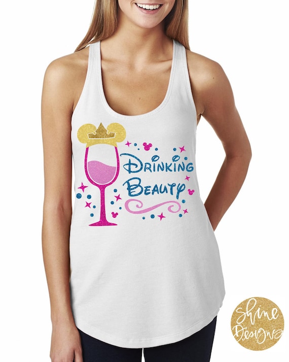 Drinking Beauty - Aurora Inspired Magical Glitter Shirt - Epcot Food and Wine Festival