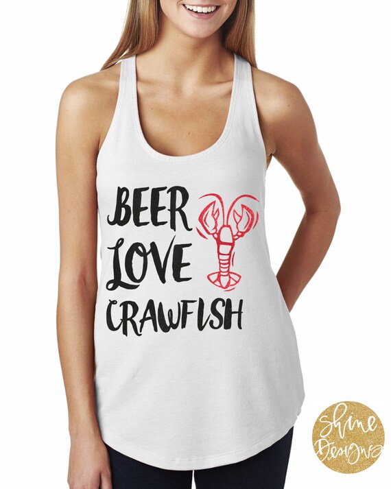 Beer Love Crawfish Glitter Shirt