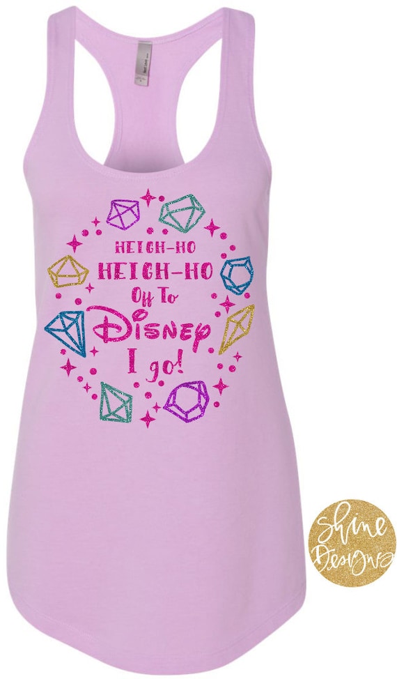Heigh Ho Heigh Ho Off To Magical I go - Snow White and the Seven Dwarfs Glitter Shirt