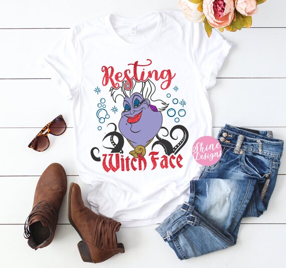 Ursula Resting Witch Face, Ursula Shirt, Little Mermaid Shirt, Villain Shirt, Villain Glitter Shirt, Ursula Glitter Shirt