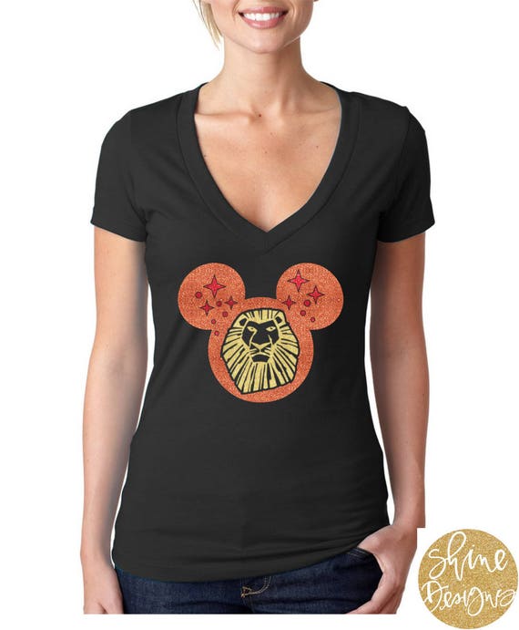 The Lion King Mickey Head Glitter Shirt - Magical Glitter Shirt - Lion King Shirt