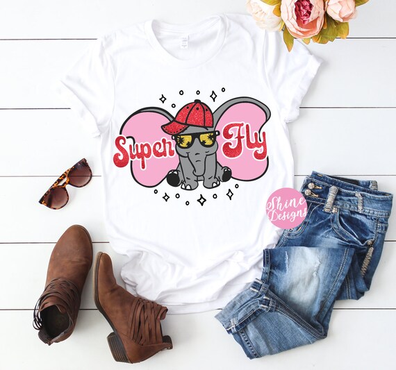 Dumbo Super Fly Shirt, Dumbo Shirt , Elephant Shirt, Dumbo Glitter Shirt, Circus Shirt, Dumbo Movie