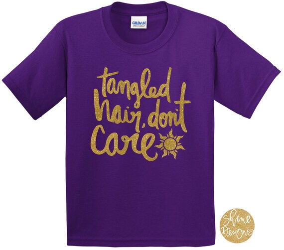 Tangled Hair Don't Care -  Tangled Glitter Shirt - Magical Glitter Shirt
