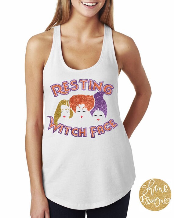 Resting Witch Face - Hocus Pocus Shirt - Sanderson Sisters Glitter Shirt