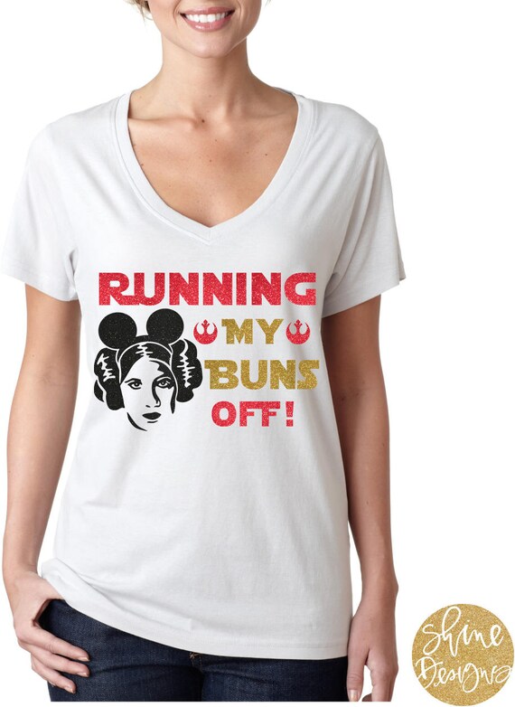 Running My Buns Off- Star Wars Princess Leia Inspired Magical Glitter Shirt - Run Magical