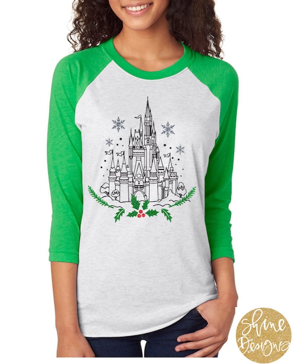 Magical Detail Castle Shirt - Magical Glitter Shirt - Christmas Glitter Shirt