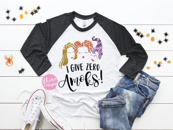 I Give Zero AMOKS! - Halloween Shirt - Hocus Pocus Shirt - Halloween Glitter Shirt