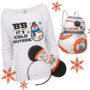 BB It's Cold Outside Star Wars Glitter Shirt Christmas Glitter Shirt image 4