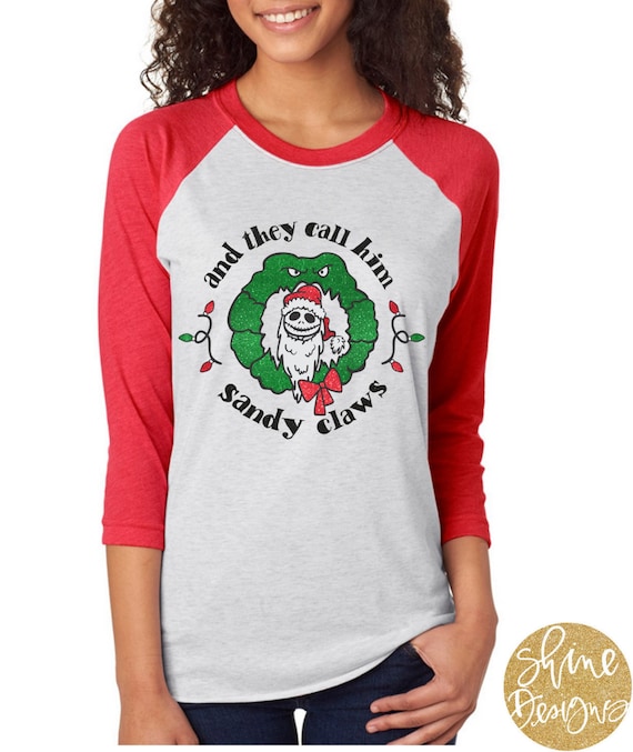 And they call him Sandy Claws Shirt - Magically Christmas Glitter Shirt