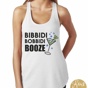 Bibbidi Bobbidi Booze Shirt - Magical Food and Wine Cinderella Glitter Shirt