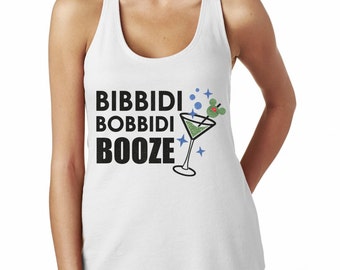 Bibbidi Bobbidi Booze Shirt - Magical Food and Wine Cinderella Glitter Shirt