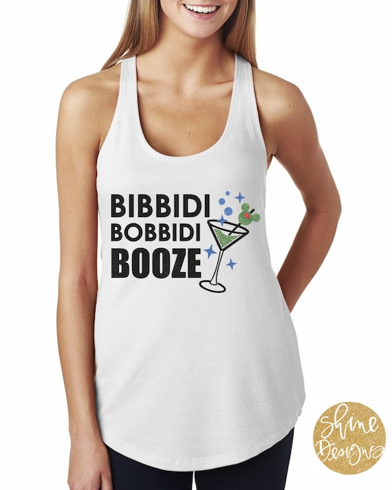 Bibbidi Bobbidi Booze Shirt - Magical Food and Wine Cinderella Glitter Shirt