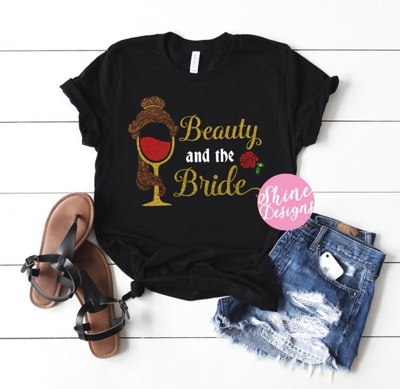 Beauty and the Bride - Beauty and the Beast Inspired Magicaly Glitter Shirt - Epcot Food and Wine Festival