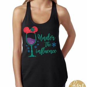 Under The Influence The Little Mermaid Inspired Drinking Glitter Shirt Epcot Food And Wine Festival image 3