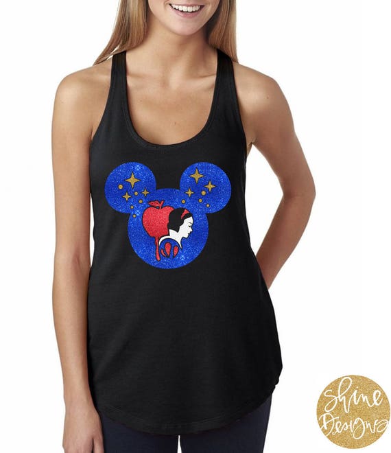 Mickey Head Snow White Inspired - Magical Glitter Shirt - Snow White Shirt