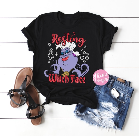 Ursula Resting Witch Face, Ursula Shirt, Little Mermaid Shirt, Villain Shirt, Villain Glitter Shirt, Ursula Glitter Shirt