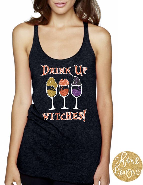 Drink Up Witches - Hocus Pocus Wine Glitter Shirt - Wine Shirt