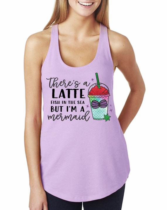 There's a LATTE fish in the sea, but I'm a MERMAID - Mermaid Glitter Shirt