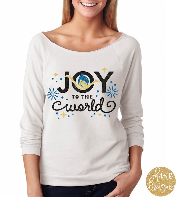 Joy To The World - Inside Out Shirt - Christmas Shirt -  Christmas Glitter Shirt (Shirt is for picture only)