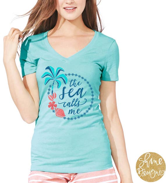 The Sea Calls Me - Moana Shirt - Magical Glitter Shirt