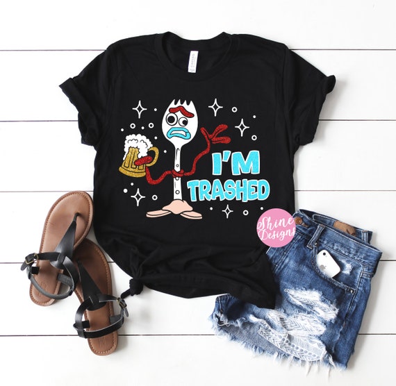 I'm Trashed -  Forky,  Toy Story Shirt with Beer Mug