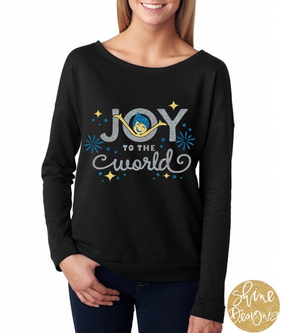 Joy To The World - Inside Out Shirt - Christmas Shirt -  Christmas Glitter Shirt