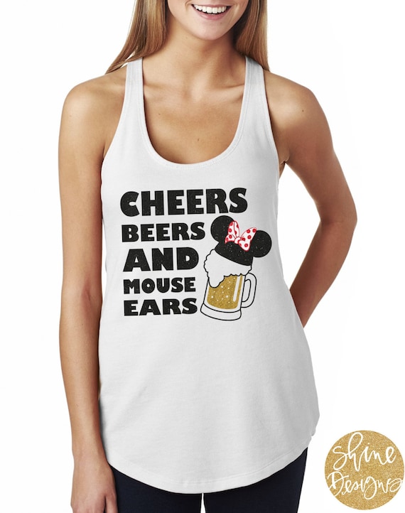Cheers, Beers, and Mouse Ears Glitter Shirt