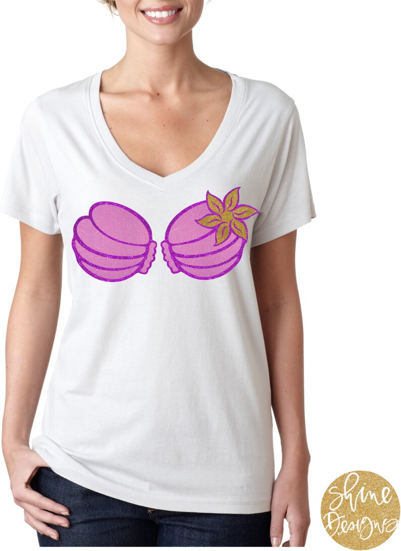 Mermaids Shells Glitter Shirt | Etsy