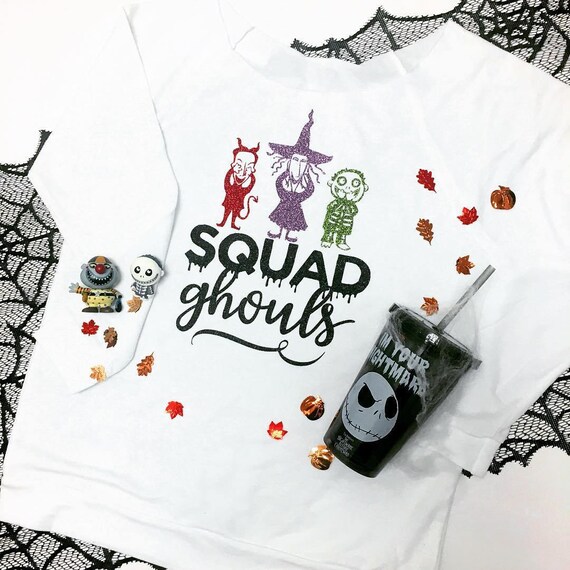 Squad Ghouls - Nightmare Before Christmas Shirt - Lock Shock and Barrel Glitter Shirt