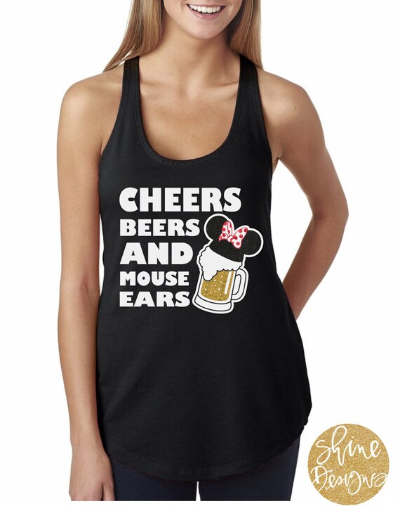 Cheers, Beers, and Mouse Ears Glitter Shirt
