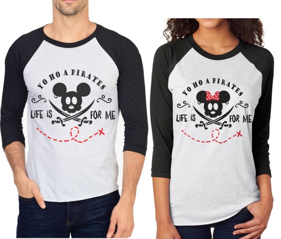 Yo Ho A Pirate's Life Is For Me - Pirate Mickey and Minnie Shirts
