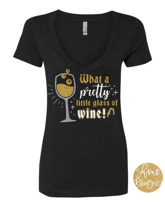What a Pretty Little Glass of Wine - Hocus Pocus Wine Glitter Shirt - Sarah Sanderson Shirt