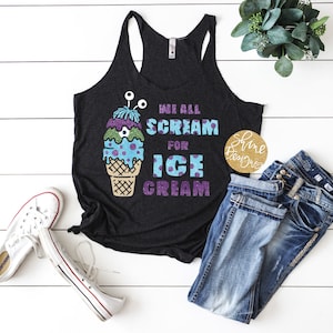 We All Scream For Ice Cream Monsters Inc. Glitter Shirt Magical Shirt image 3