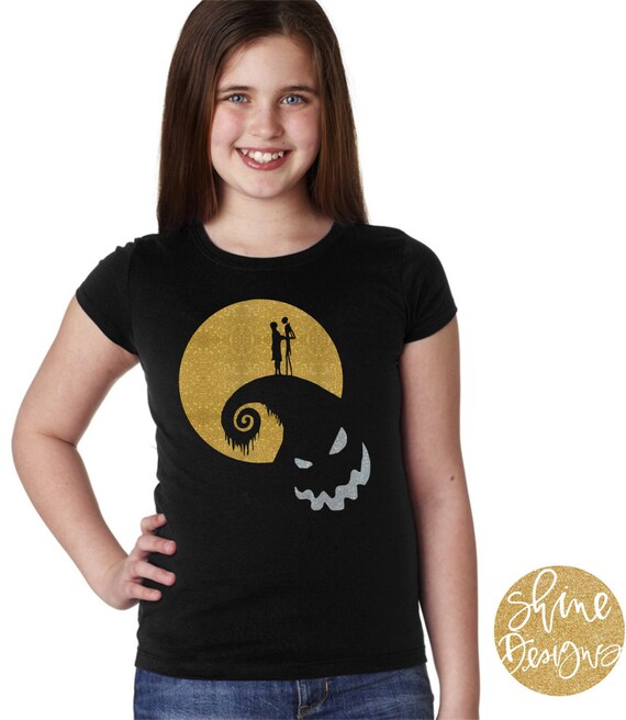 Nightmare Before Christmas Jack Skeleton  Glitter Shirt