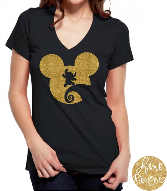 Stitch Jack Skeleton  Glitter Shirt