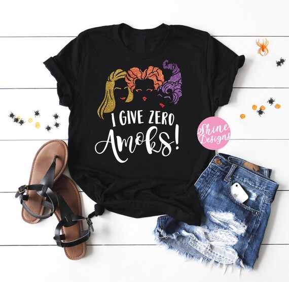 I Give Zero AMOKS! - Halloween Shirt - Halloween Glitter Shirt Hocus Pocus Shirt