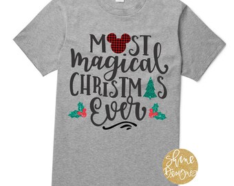 Most Magical Christmas Ever - Buffalo Plaid Mickey Heads Shirt - Very Merry Christmas Party Shirt