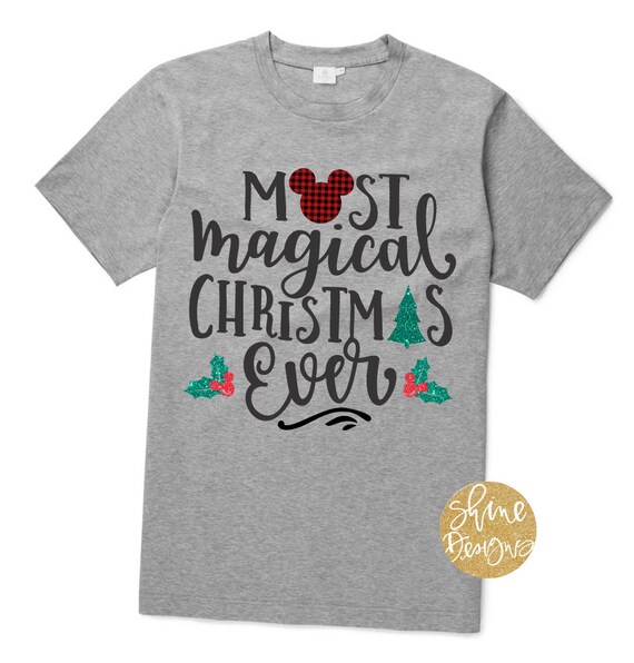 Most Magical Christmas Ever - Buffalo Plaid Mickey Heads Shirt - Very Merry Christmas Party Shirt